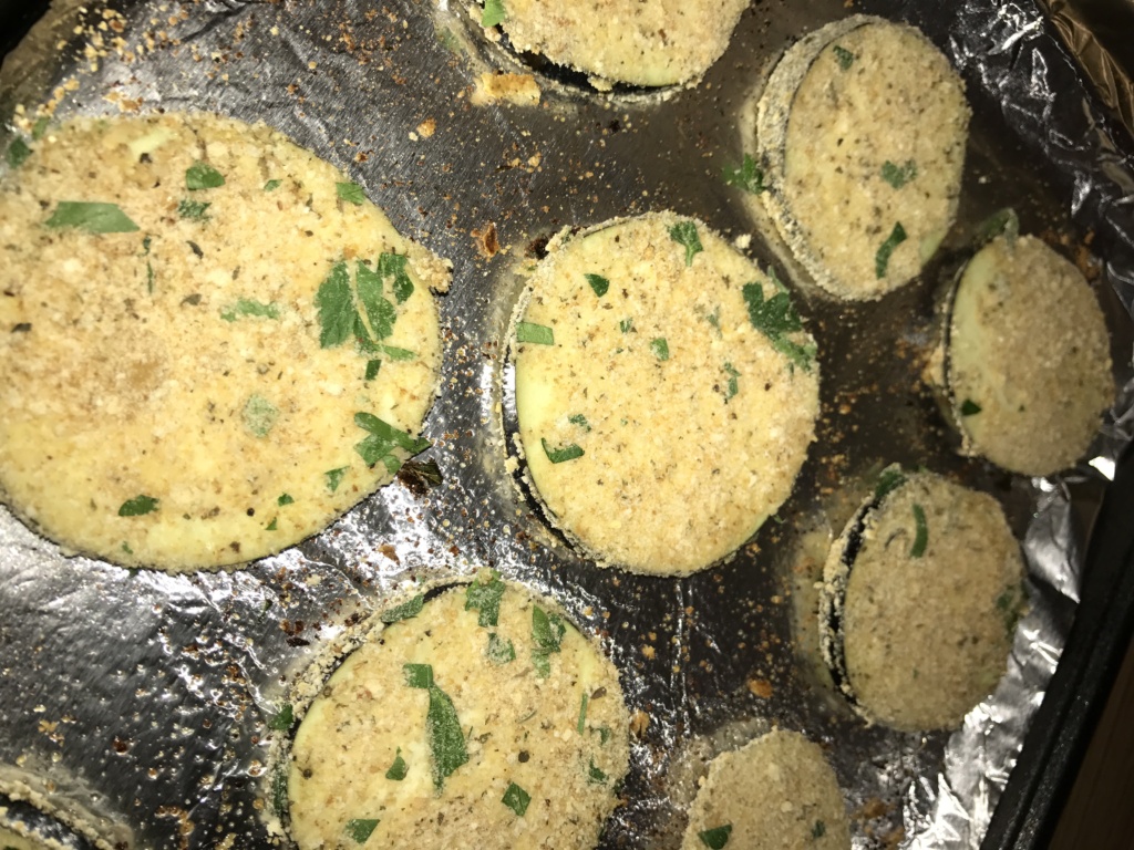 Easy baked eggplant recipe | healthy Super Bowl apps