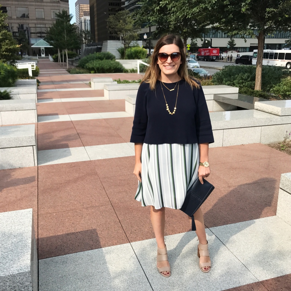 style tips to take your summer dress from June to October,transition summer dress, fall layers, style a sweater over dress